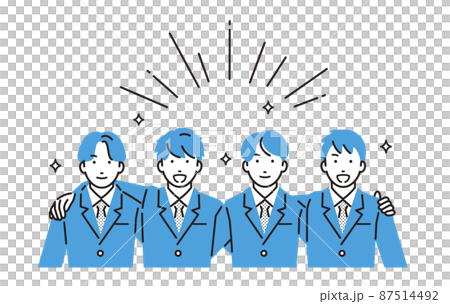High school boys crossing their shoulders High school boys crossing their shoulders 87514492