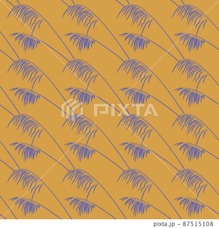 Vintage seamless pattern with botanical line drawings. Earthy neutral colors. 87515108