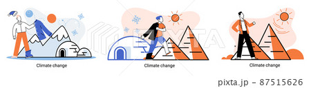 Change climate. Nature biodiversity mother earth. Metaphor of climate change and saving planet, World Environment Day 87515626