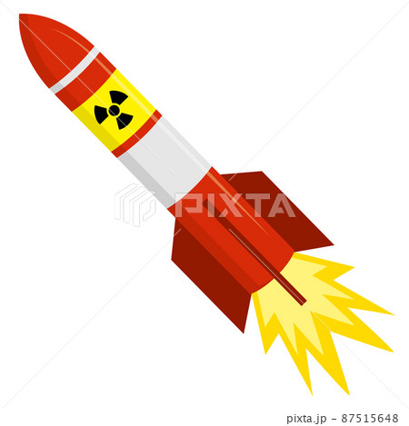 核 核兵器 核ミサイル 戦争のイラスト素材