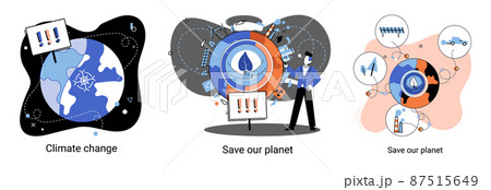 Change climate. Nature biodiversity mother earth. Metaphor of climate change and saving planet, World Environment Day 87515649