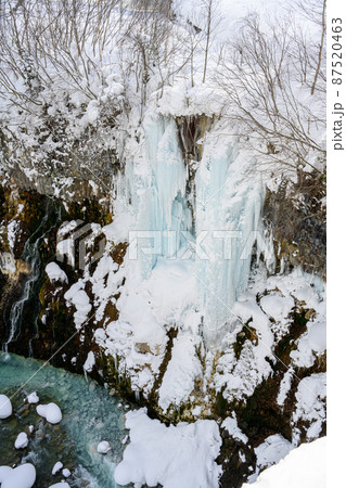 冬の美瑛 白ひげの滝 2022年3月 冬の美瑛 白ひげの滝 2022年3月 87520463