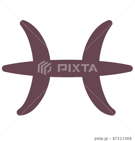 Isolated pisces zodiac sign letter symbol Vector 87521368