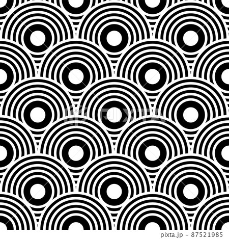 Art Deco motif in seamless geometric pattern. Decorative fish scale texture. Art Deco motif in seamless geometric pattern. Decorative fish scale texture. 87521985