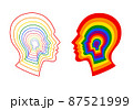 Rainbow heads, LGBT concept, vector set 87521999