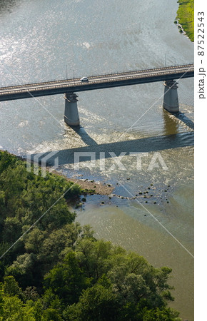 road bridge over the river top view water sky road bridge over the river top view water sky 87522543