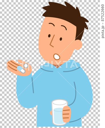 Men taking medicine ① 87522660