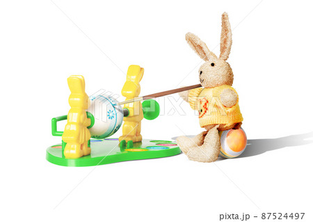 Beautiful Easter background with colorful Easter eggs 87524497