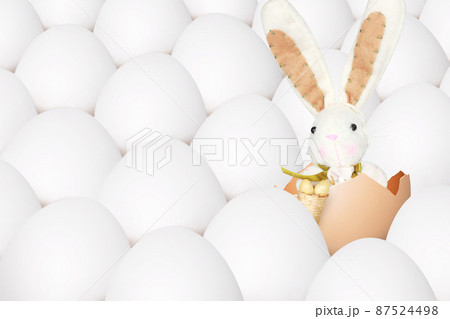 Beautiful Easter background with colorful Easter eggs 87524498