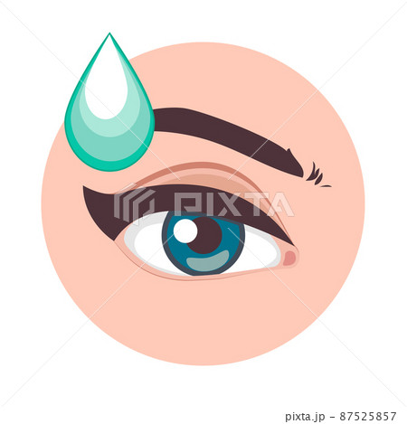 vision disease vector illustration, problems with Eye. Medicine Water Drop Flat Vector Icon vision disease vector illustration, problems with Eye. Medicine Water Drop Flat Vector Icon 87525857