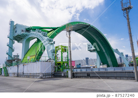 大阪市　木津川水門　アーチ型 87527240