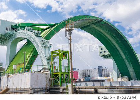 大阪市　木津川水門　アーチ型 87527244