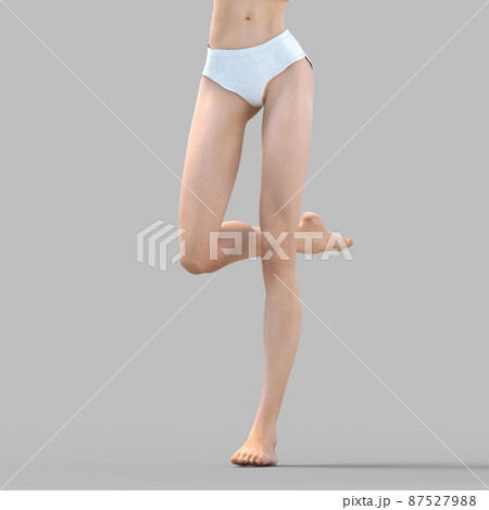ビューティーイメージ美しい 脚の女性　perming3DCG　イラスト素材 87527988
