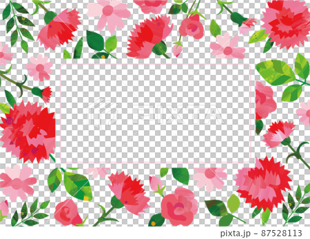 Mother's Day material carnation rectangular frame Mother's Day material carnation rectangular frame 87528113