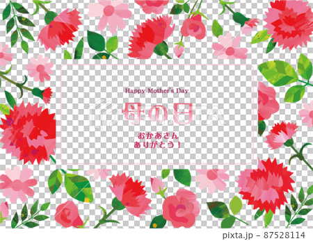 Mother's Day material carnation rectangular frame 87528114