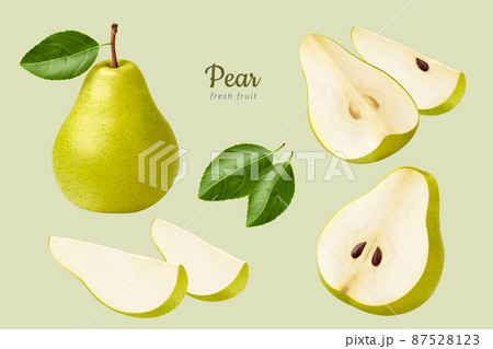 Green European pear set Green European pear set 87528123