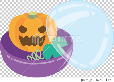 Jack O Lantern in Gachapon Capsule_Capsule Half Open 87529156