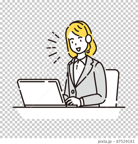 人物イラスト 線画 人物イラスト 線画 87529181