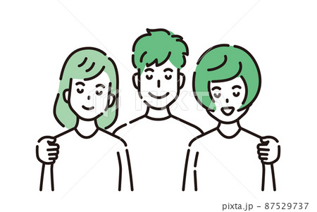 LGBT　線画人物 87529737