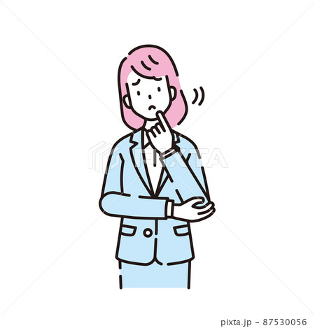 人物イラスト　線画 87530056