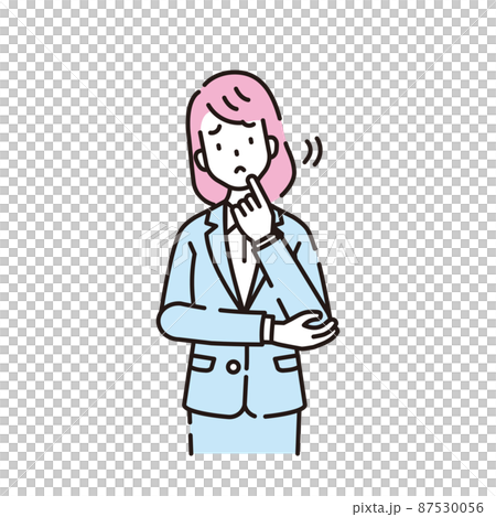 人物イラスト　線画 87530056