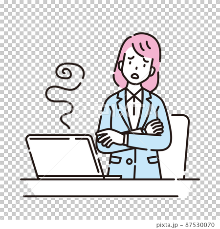 人物插圖線描 87530070