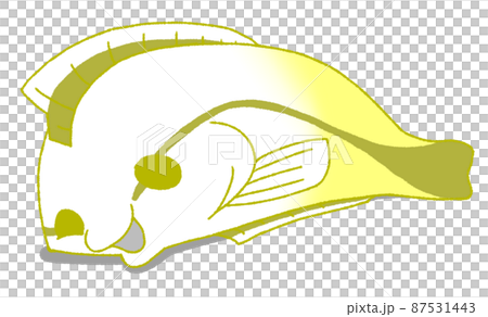 横になって脱力するホンソメワケベラ（黄色） 87531443