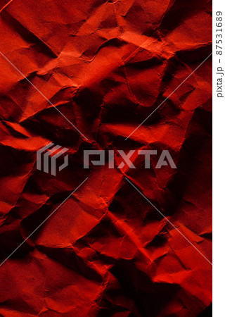 しわしわの赤い紙 しわしわの赤い紙 87531689
