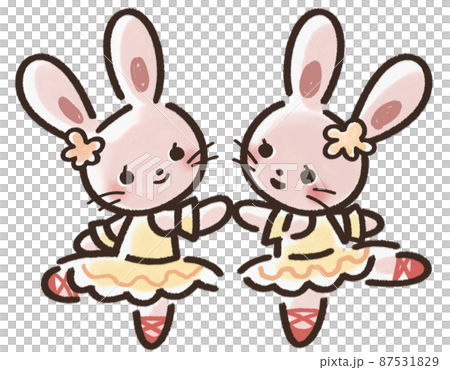 Rabbit friends dancing ballet Rabbit friends dancing ballet 87531829