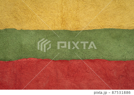 paper abstract in colors of Lithuania national flag paper abstract in colors of Lithuania national flag 87531886