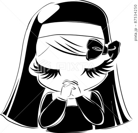 祈る女の子 87534250
