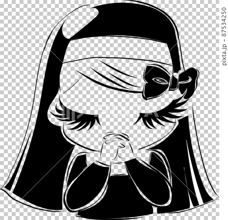 祈る女の子 87534250