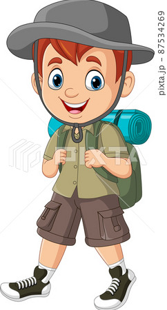 Little boy with discount backpack