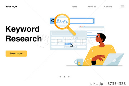Keyword research, SEO service banner 87534528