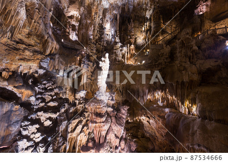 Image of cave Grotte des Demoiselles illuminated inside 87534666