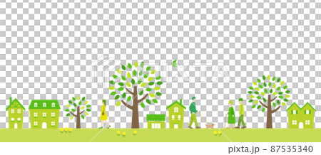 Townscape and people background material 87535340