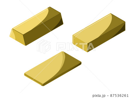 金の延べ棒 線無し 金の延べ棒 線無し 87536261
