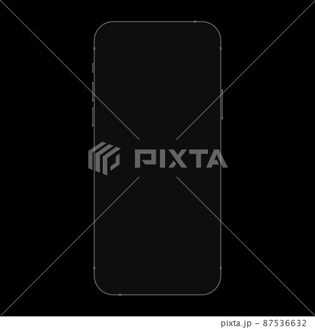 Smartphone Realistic Blank Vector Mockup  87536632