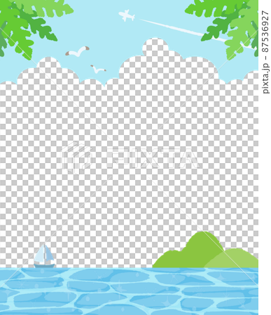 のどかな海の背景イラスト のどかな海の背景イラスト 87536927