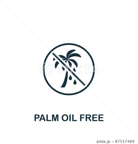 Palm Oil Free icon. Monochrome simple icon for templates, web design and infographics 87537469