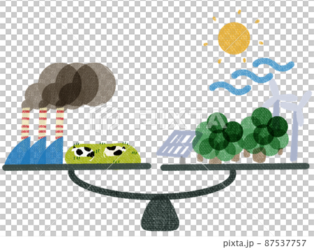 カーボンニュートラルのイラスト 87537757