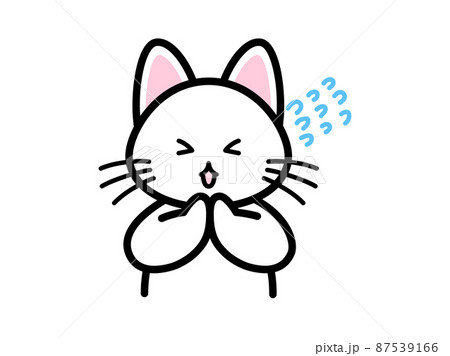 謝る猫のイラスト素材