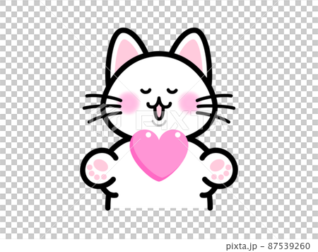 投げキッスをする猫 87539260