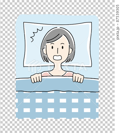 Vector illustration of a surprised woman in a futon 87539305
