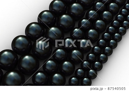 Black pearls necklaces 87540505