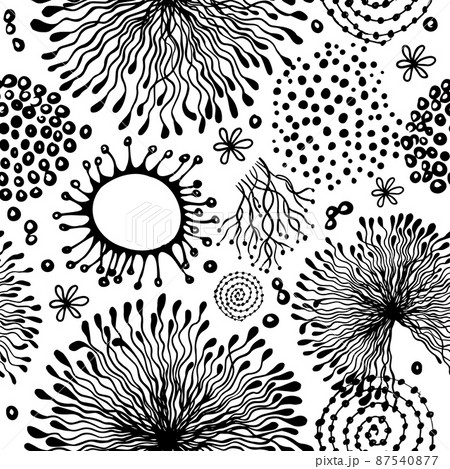 Floral seamless pattern. Seamless pattern can be used for wallpaper, pattern fills, web page background, surface textures. Vector illustration 87540877