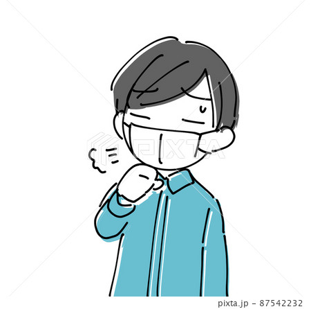 せき込む男性 せき込む男性 87542232