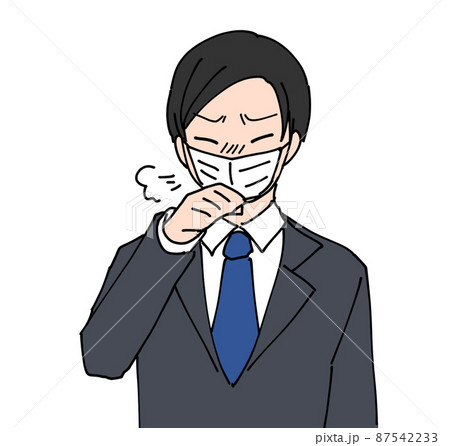 せき込む男性2 87542233