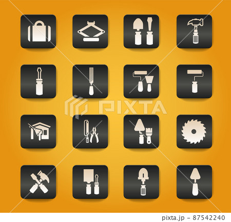 Work tools icons set Work tools icons set 87542240