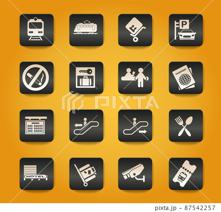 Train station symbols Train station symbols 87542257